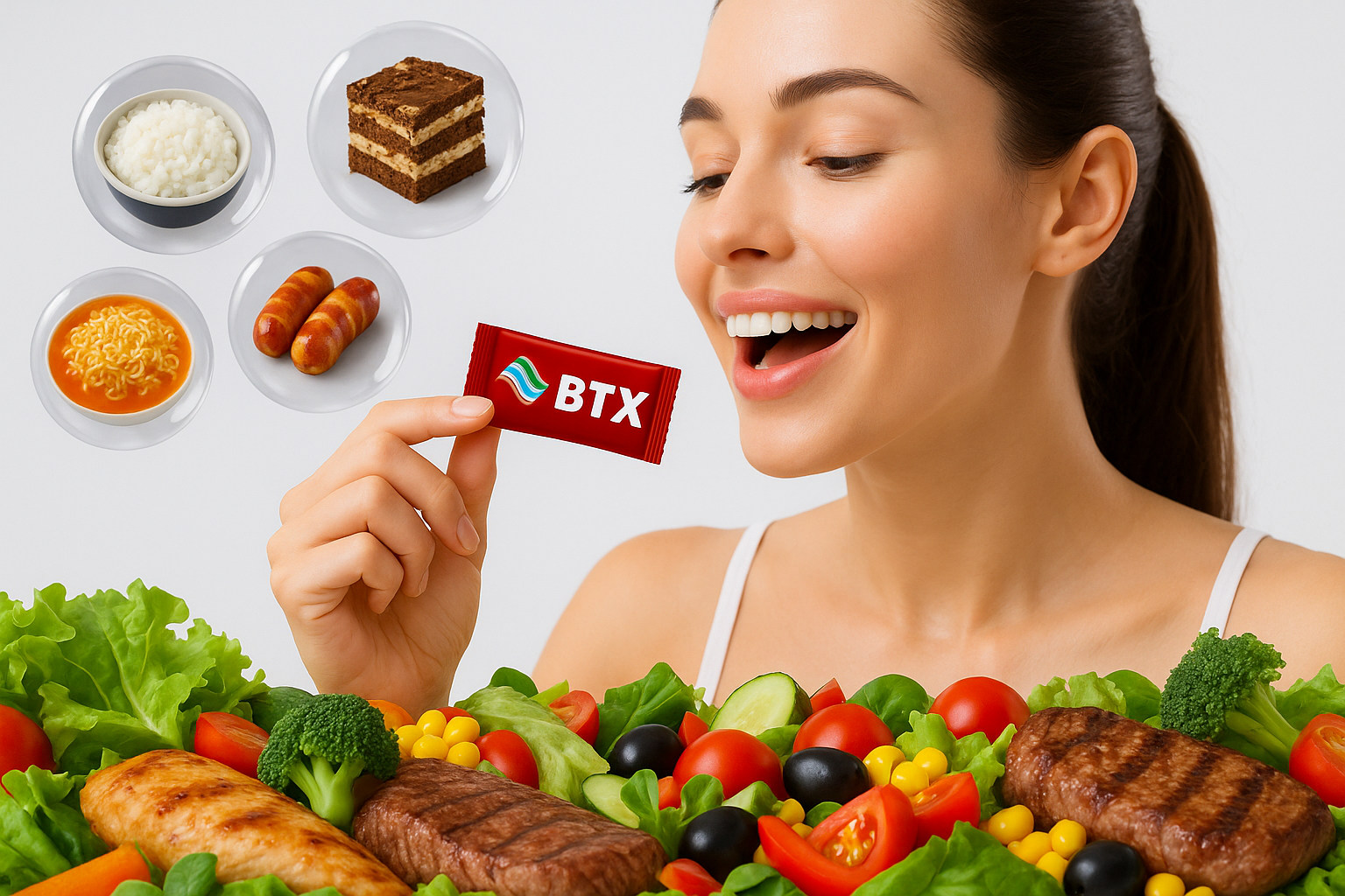BTX 제품 및 섭취 이미지